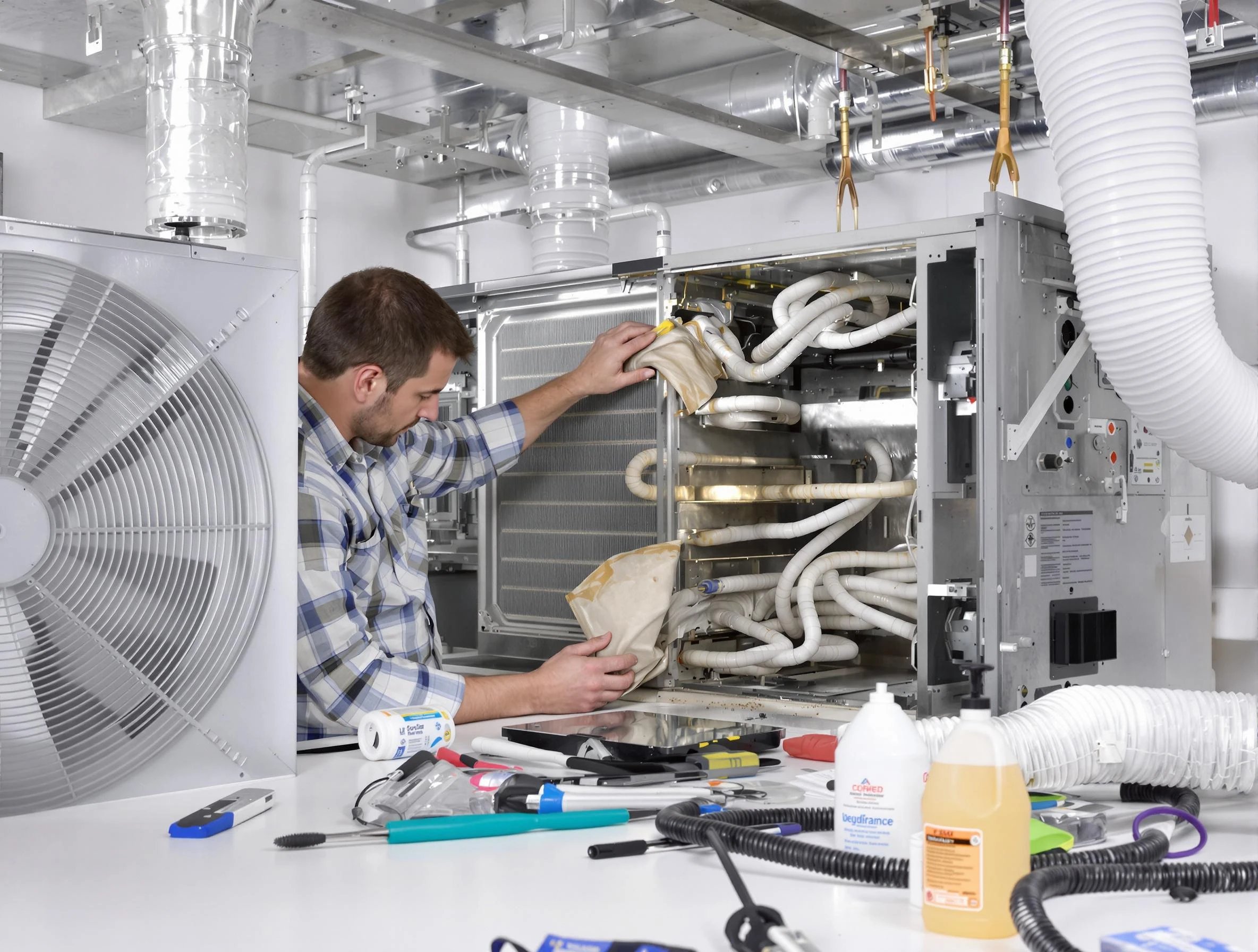 West Point Air Duct Cleaning specialist performing precision AC coil cleaning in West Point